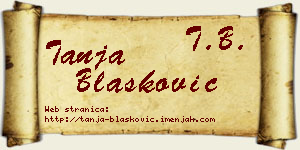 Tanja Blašković vizit kartica
